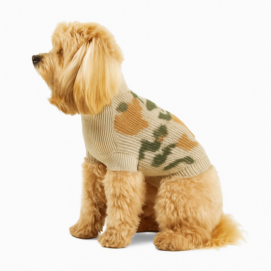 Handgestrickter Rollkragenpullover für Hunde
