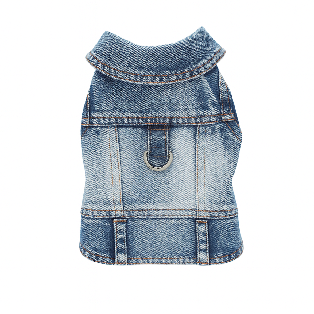 Denim Hundeweste im Vintage-Stil