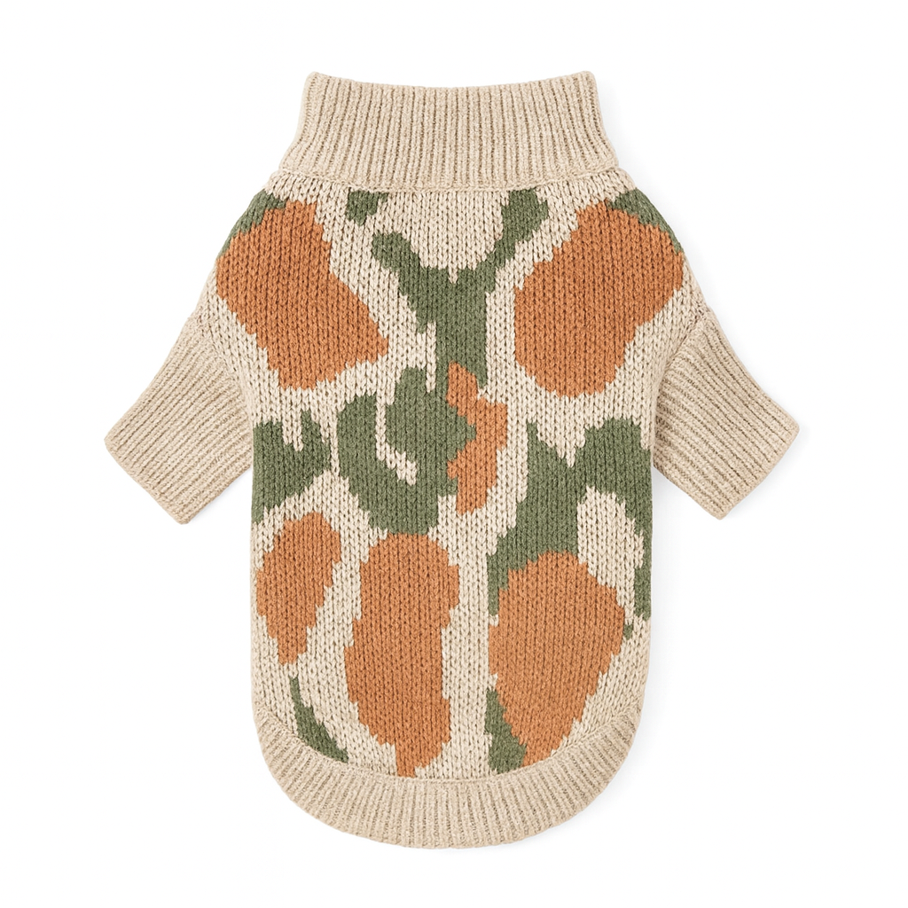 Handgestrickter Rollkragenpullover für Hunde