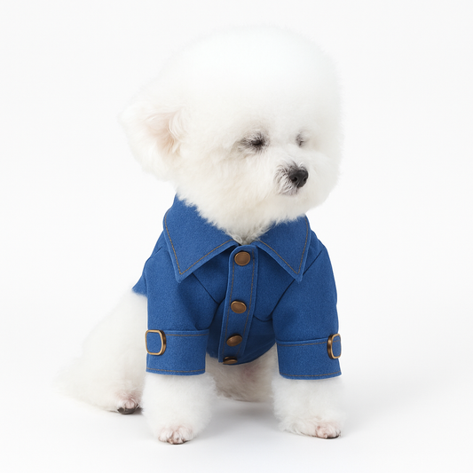Klassische Jeansjacke für kleine Hunde