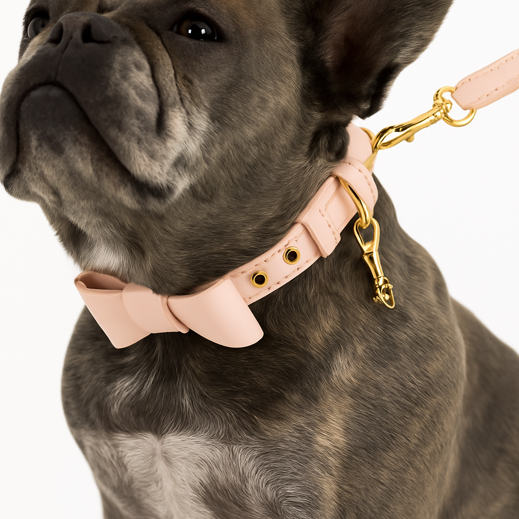 Luxuriöses veganes Hundehalsband & Leinen-Set
