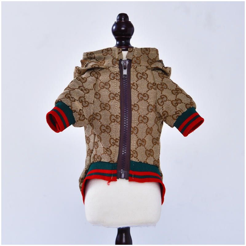 Luxus Hundejacke mit Kapuze & Reißverschluss