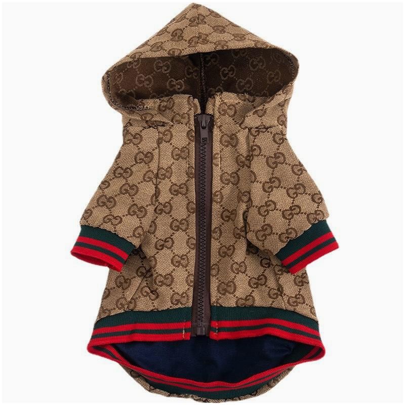 Luxus Hundejacke mit Kapuze & Reißverschluss
