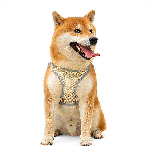 Reflektierendes Hundegeschirr mit Leine